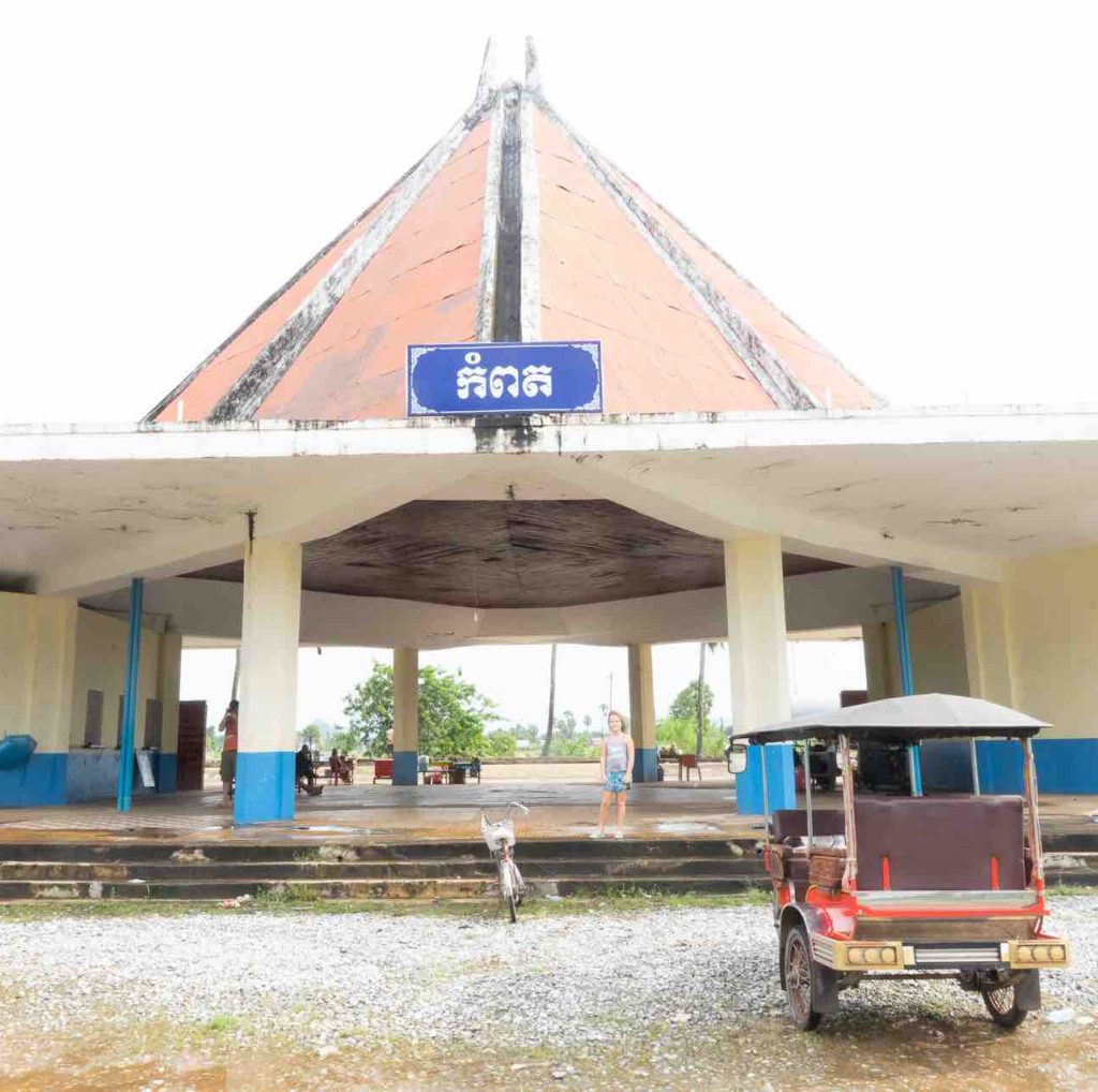 THe cute little train station in Kampot