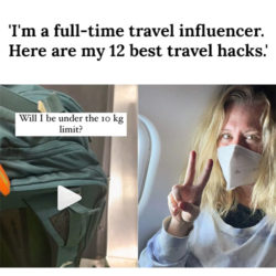'I'm a full-time travel influencer. Here are my 12 best travel hacks.'